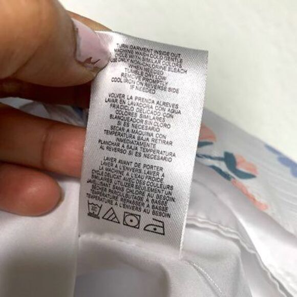 Pippa & Julie Girls A-Line Dress White Blue Floral Crew Sleeveless Lined Bow 24M - Picture 9 of 10